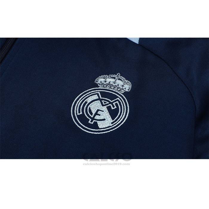 Tuta da Track di Giacca Real Madrid Bambino 2024-2025 Blu Scuro
